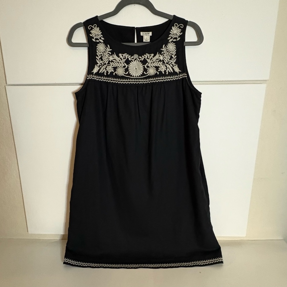 J. Crew Black Linen Dress